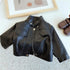 Peris Gems  black 2 / 90 24M Baby Girls Black PU Leather Biker Jackets SHEIN Amazon Temu