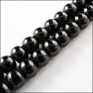 Peris Gems Black (200pcs Per Lot) B Quality 3.5x4MM Dyed Glass Pearl Round Loose Beads 30&quot; Length For Jewelry Making DIY SHEIN Amazon Temu