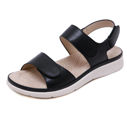 Peris Gems black / 41 SIKETU Brand Summer Fashion Women Flat Heel Classic Sandals Buckle Hook Loop Simple Wedge Shoes Mid Heel Soft Comfort Footbed 41 SHEIN Amazon Temu