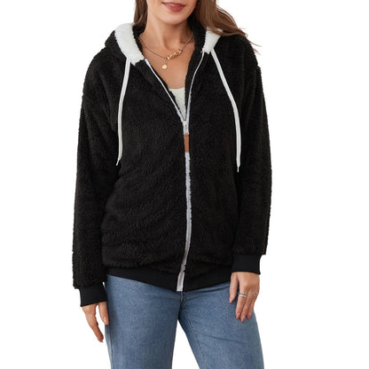 Peris Gems black / 5XL Edhomenn Women s Zip Up Hoodies Oversized Drawstring Sweatshirts Casual Fall Jacket With Pockets Y2k Basic Winter Tops SHEIN Amazon Temu