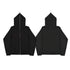 Peris Gems BLACK Long zip / XXXL High Street Hoodie Men Retro Zip Up Long Sleeve Loose Jacket Coats Harajuku Casual Gothic Hooded Sweatshirt Y2K Streetwear SHEIN Amazon Temu