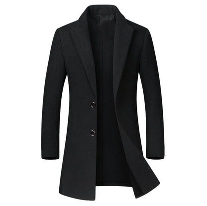 Peris Gems  Black / M Slim Cotton Collar Wool Coats for Men SHEIN Amazon Temu