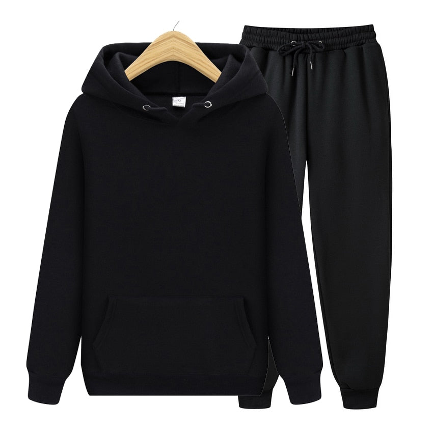 Peris Gems  Black / S Casual Autumn Hoodie and Sweatpants Tracksuit Set Unisex SHEIN Amazon Temu