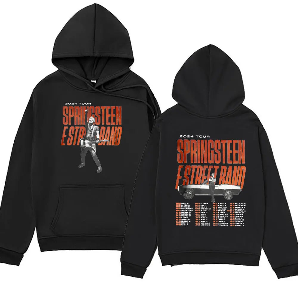 Peris Gems Black / XL Rapper Bruce Springsteen and E Street Band 2024 Tour Hoodie Men Fall Winter Long Sleeve Sweatshirts Unisex Y2k Streetwear Hoody SHEIN Amazon Temu