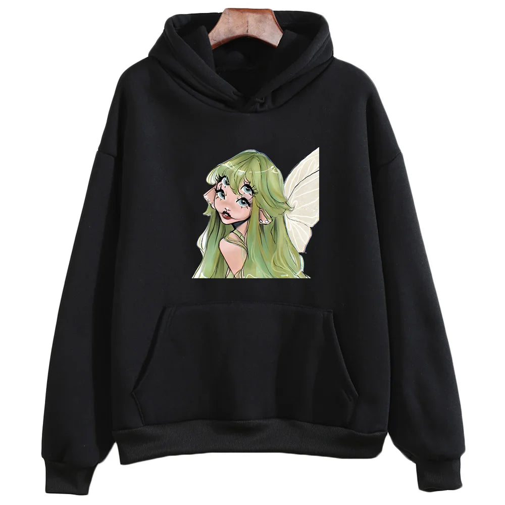 Peris Gems black / XS Melanie Martinez Portals Hoodies Women Aesthetic Streetwear Pullover Oversized Fleece Sweatshirts Winter Long Sleeve Clothes SHEIN Amazon Temu