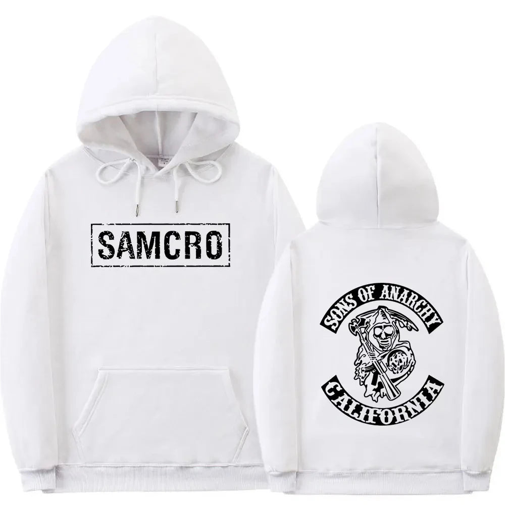 Peris Gems Blue / L Sons of Anarchy SAMCRO Double Sided Print Hoodie Sweatshirt Men Womnen Fashion Brand Design Pullover Men&