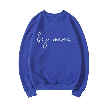 Peris Gems  Blue / S Boy Mama Comfy Mom Sweatshirts for Women SHEIN Amazon Temu