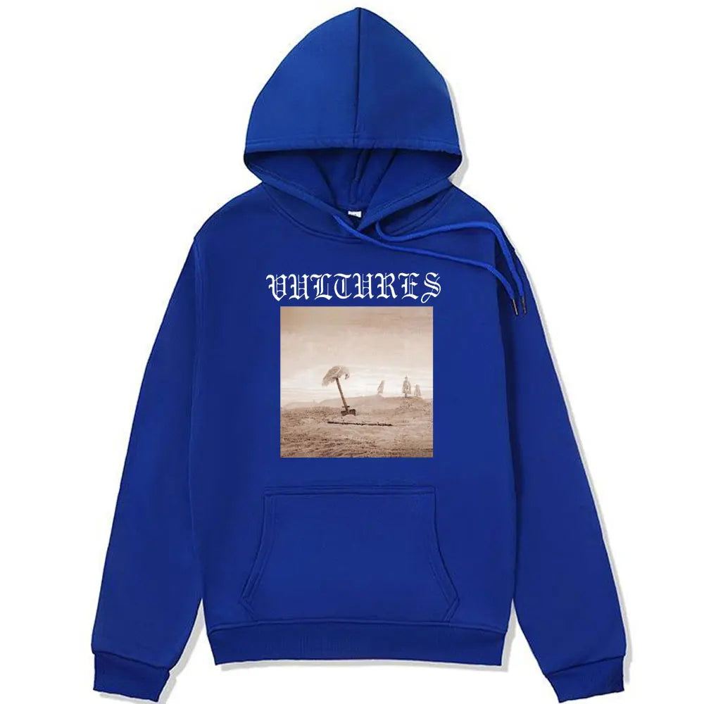 Peris Gems Blue / XXXL Rapper Kanye West Vultures Graphic Hoodie Fashion Hip Hop Oversized Sweatshirts Unisex Y2k Clothes Fall Fleece Pullover Hoodies SHEIN Amazon Temu