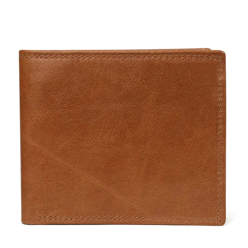 Peris Gems  Brown Wallet GENODERN Cow Leather Men Wallets with Coin Pocket Vintage Male Purse RFID Blocking Genuine Leather Men Wallet with Card Holders SHEIN Amazon Temu