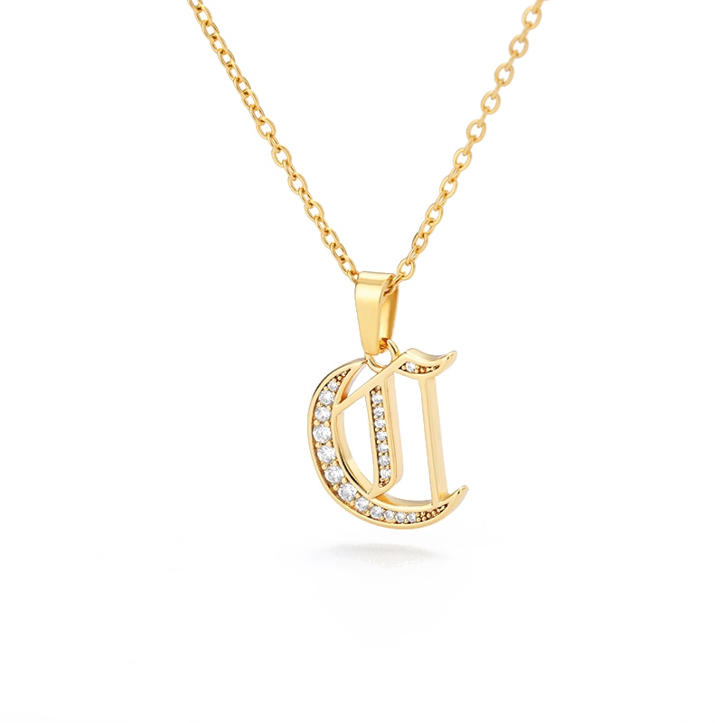 Peris Gems  C Capital Initial Letter Necklace Stainless Unisex | Gold Chain Capital Initial Letter Necklace Stainless Unisex |Gold Chain SHEIN Amazon Temu