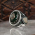 Peris Gems  C004 / 7 Ancient Silver Mystique Diamond Turkish Signet Rings for Men SHEIN Amazon Temu