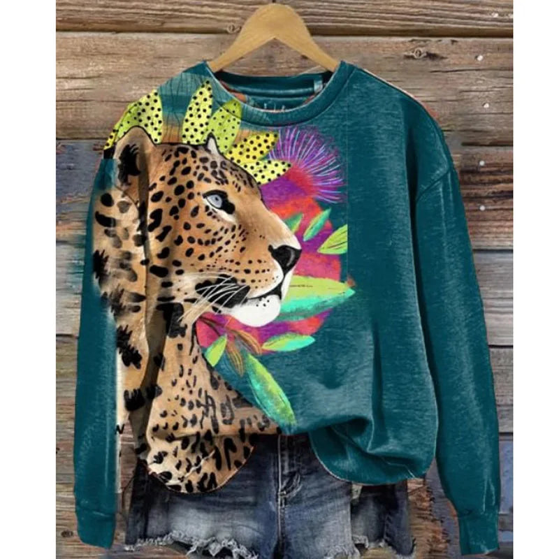 Peris Gems CCLF66J20232313W / S Animal Leopard Tiger Zebra Sweatshirts 3D Print Fashion Hoodies Women Streetwear Long Sleeve Pullovers Y2k Hoodie Woman Clothing SHEIN Amazon Temu