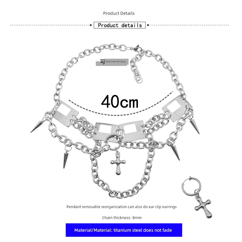 Peris Gems Chain length 40cm adjustable short(Add to favorites and buy for free Cuban hands) Choker Women&