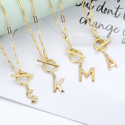 Peris Gems  Clasp Initial Letter Necklaces - Paperclip Necklace with Initial Pendant SHEIN Amazon Temu