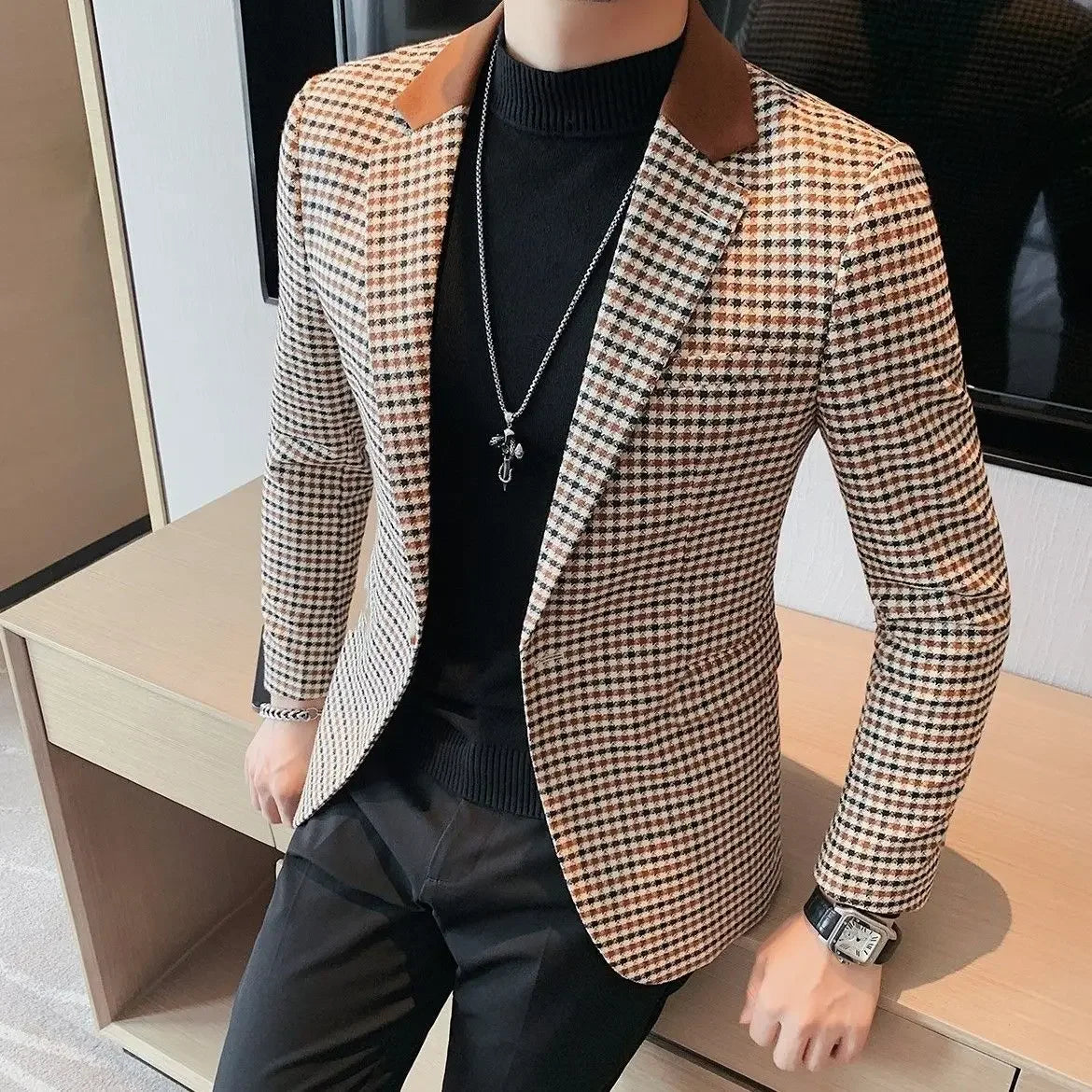 Peris Gems Coats Thin Slim Fit Man Business Suits and Blazers Plaid Spring Clothes Trendy 2024 Gentleman Casual New In Dress Jacket for Men Coats Thin Slim Fit Man Business Suits and Blazers Plaid Spring Clothes Trendy 2024 Gentleman Casual New In Dress Jacket for Men SHEIN Amazon Temu