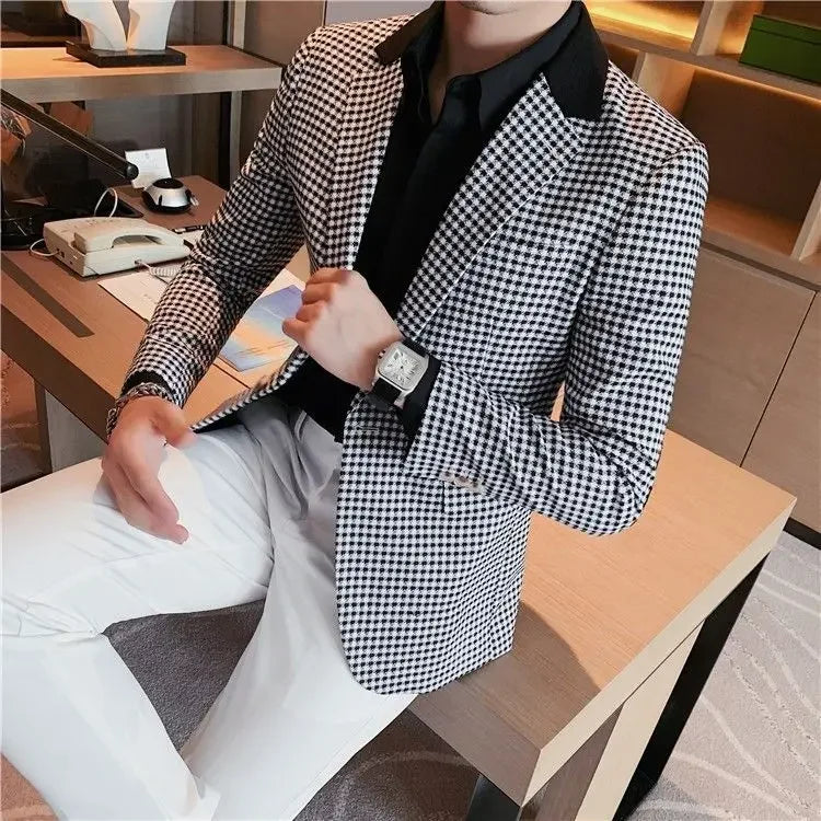 Peris Gems Coats Thin Slim Fit Man Business Suits and Blazers Plaid Spring Clothes Trendy 2024 Gentleman Casual New In Dress Jacket for Men Coats Thin Slim Fit Man Business Suits and Blazers Plaid Spring Clothes Trendy 2024 Gentleman Casual New In Dress Jacket for Men SHEIN Amazon Temu