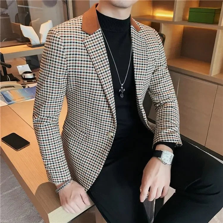 Peris Gems Coats Thin Slim Fit Man Business Suits and Blazers Plaid Spring Clothes Trendy 2024 Gentleman Casual New In Dress Jacket for Men Coats Thin Slim Fit Man Business Suits and Blazers Plaid Spring Clothes Trendy 2024 Gentleman Casual New In Dress Jacket for Men SHEIN Amazon Temu