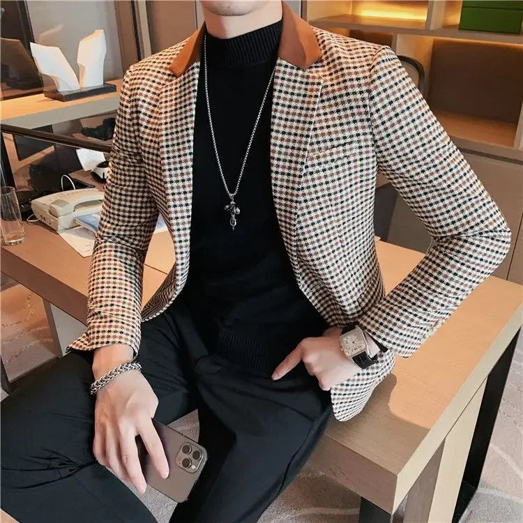 Peris Gems Coats Thin Slim Fit Man Business Suits and Blazers Plaid Spring Clothes Trendy 2024 Gentleman Casual New In Dress Jacket for Men Coats Thin Slim Fit Man Business Suits and Blazers Plaid Spring Clothes Trendy 2024 Gentleman Casual New In Dress Jacket for Men SHEIN Amazon Temu