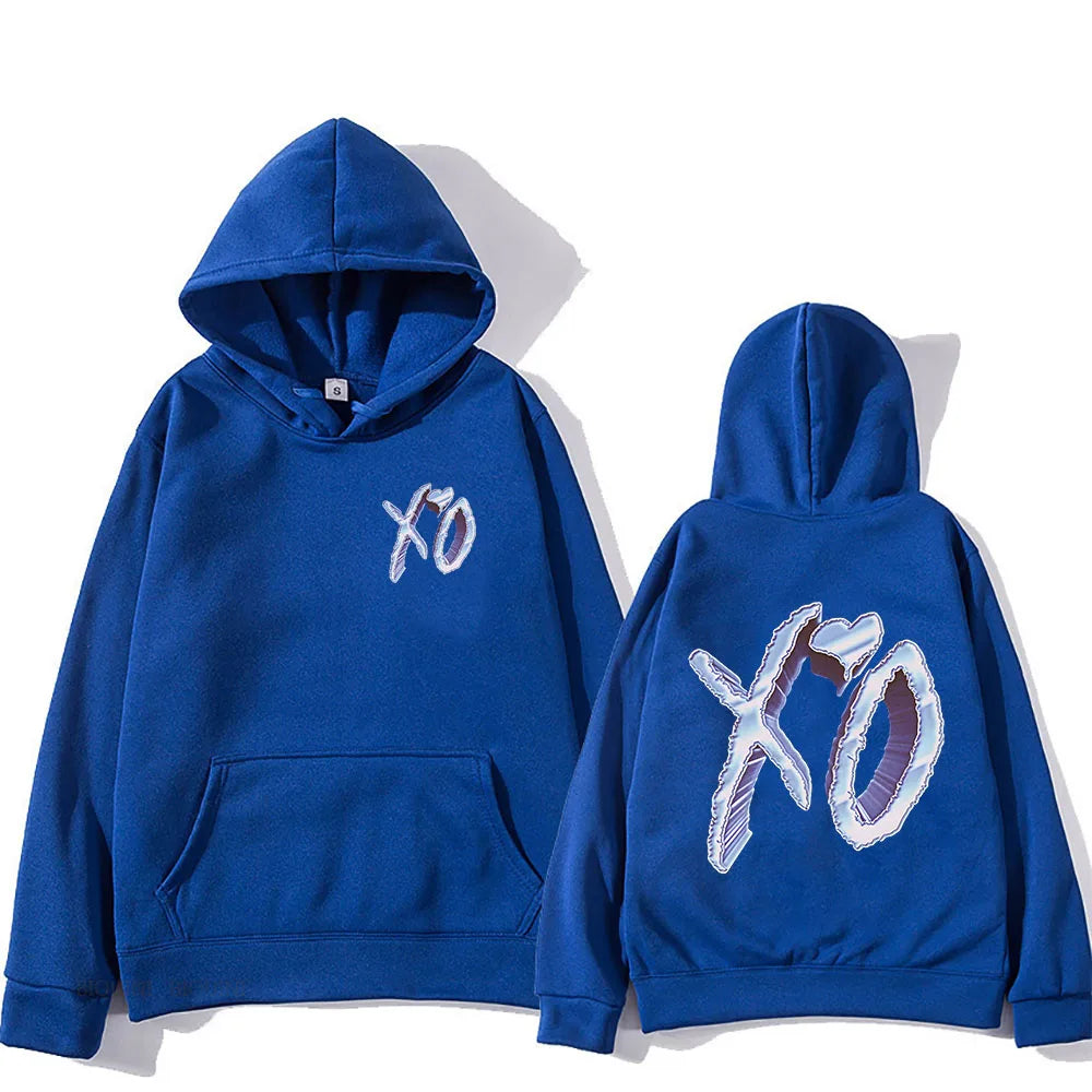 Peris Gems dark-blue / XXL The Weeknd Dawn Fm Double Sided Print Hoodie Men Women Oversized Clothing Fashion Hip Hop Sweatshirts Fleece Pullovers Sudaderas SHEIN Amazon Temu