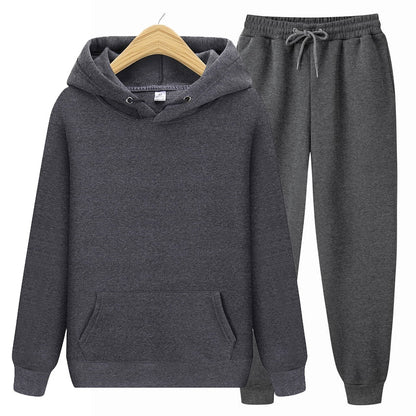 Peris Gems  Dark Grey / S Casual Autumn Hoodie and Sweatpants Tracksuit Set Unisex SHEIN Amazon Temu