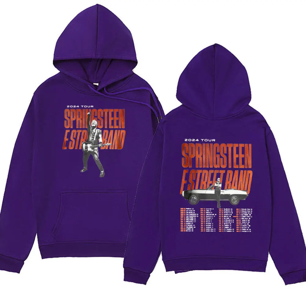 Peris Gems Deep purple / M Rapper Bruce Springsteen and E Street Band 2024 Tour Hoodie Men Fall Winter Long Sleeve Sweatshirts Unisex Y2k Streetwear Hoody SHEIN Amazon Temu