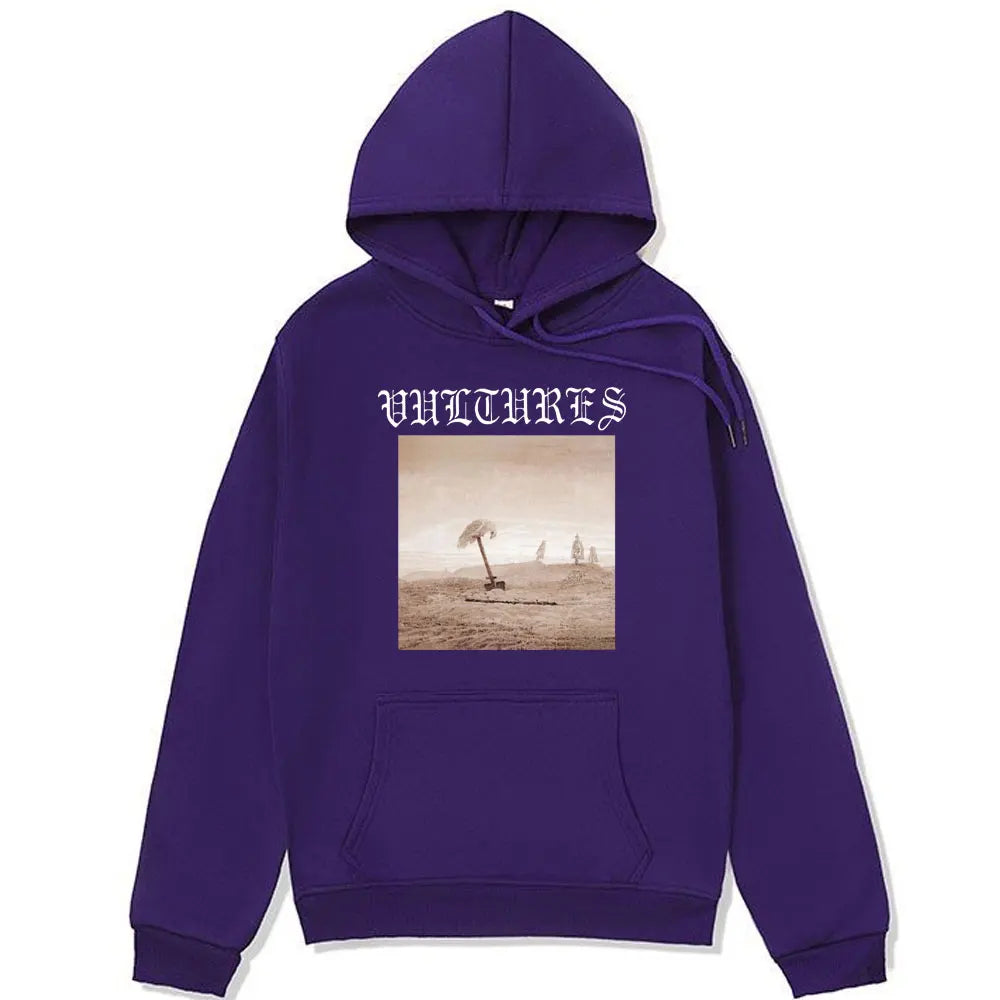 Peris Gems Deep purple / S Rapper Kanye West Vultures Graphic Hoodie Fashion Hip Hop Oversized Sweatshirts Unisex Y2k Clothes Fall Fleece Pullover Hoodies SHEIN Amazon Temu