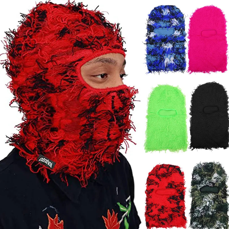 Peris Gems  Distressed Knit Full Face Ski Balaclava Shiesty Yeat Mask SHEIN Amazon Temu