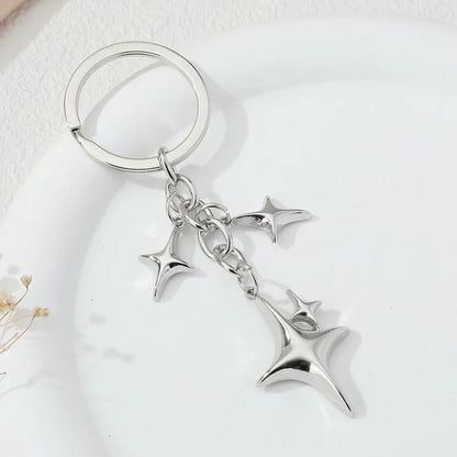 Peris Gems E6612 / CN Y2K Keychains Star Moon Metal Key Rings For Women Men Friendship Gift Handbag Decoration Handmade Jewelry SHEIN Amazon Temu