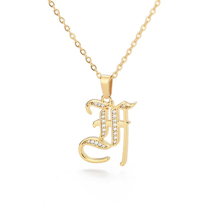 Peris Gems  F Capital Initial Letter Necklace Stainless Unisex | Gold Chain Capital Initial Letter Necklace Stainless Unisex |Gold Chain SHEIN Amazon Temu