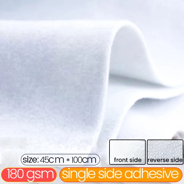 Peris Gems F021-180GSM-45x100 / CHINA 180/200/280/300/320/370/400gsm Single Side Adhesive Cotton Batting Cream Interlining Filler Perfect For Purse Craft DIY Fabric SHEIN Amazon Temu