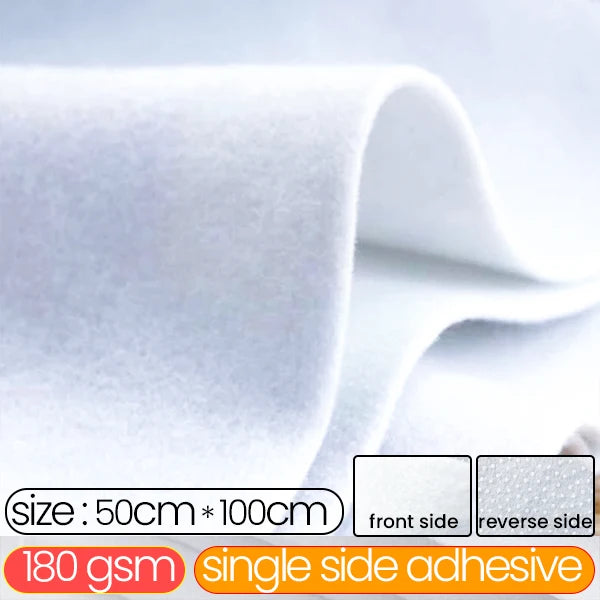 Peris Gems F021-180GSM-50x100 / CHINA 180/200/280/300/320/370/400gsm Single Side Adhesive Cotton Batting Cream Interlining Filler Perfect For Purse Craft DIY Fabric SHEIN Amazon Temu