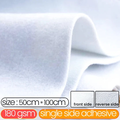 Peris Gems F021-180GSM-50x100 / CHINA 180/200/280/300/320/370/400gsm Single Side Adhesive Cotton Batting Cream Interlining Filler Perfect For Purse Craft DIY Fabric SHEIN Amazon Temu