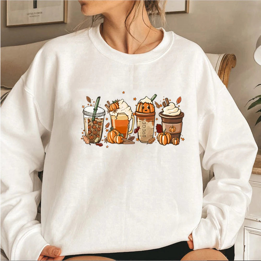 Peris Gems Fall Coffee Sweatshirt Cute Fall Hoodie Thanksgiving Sweatshirt Halloween Hoodies Women Clothes Coffee Lover Pullovers Tops SHEIN Amazon Temu