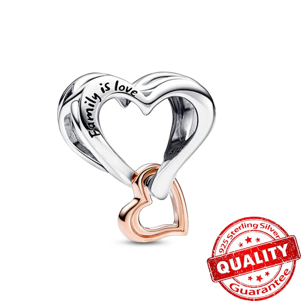 Peris Gems FCC103 New Arrival 925 Sterling Silver Love You Mom Entwined Infinite Hearts Charm Fit Original Bracelet for Women Necklace DIY Jewelry New Arrival 925 Sterling Silver Love You Mom Entwined Infinite Hearts Charm Fit Original Bracelet for Women Necklace DIY Jewelry SHEIN Amazon Temu