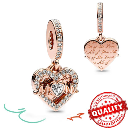 Peris Gems FCC211 New Arrival 925 Sterling Silver Love You Mom Entwined Infinite Hearts Charm Fit Original Bracelet for Women Necklace DIY Jewelry New Arrival 925 Sterling Silver Love You Mom Entwined Infinite Hearts Charm Fit Original Bracelet for Women Necklace DIY Jewelry SHEIN Amazon Temu