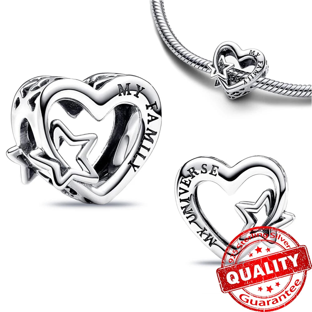 Peris Gems FCC307 New Arrival 925 Sterling Silver Love You Mom Entwined Infinite Hearts Charm Fit Original Bracelet for Women Necklace DIY Jewelry New Arrival 925 Sterling Silver Love You Mom Entwined Infinite Hearts Charm Fit Original Bracelet for Women Necklace DIY Jewelry SHEIN Amazon Temu