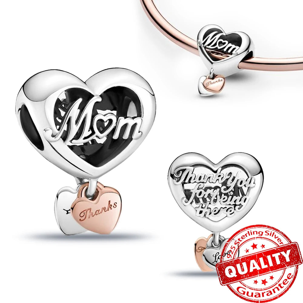 Peris Gems FCC367 New Arrival 925 Sterling Silver Love You Mom Entwined Infinite Hearts Charm Fit Original Bracelet for Women Necklace DIY Jewelry New Arrival 925 Sterling Silver Love You Mom Entwined Infinite Hearts Charm Fit Original Bracelet for Women Necklace DIY Jewelry SHEIN Amazon Temu