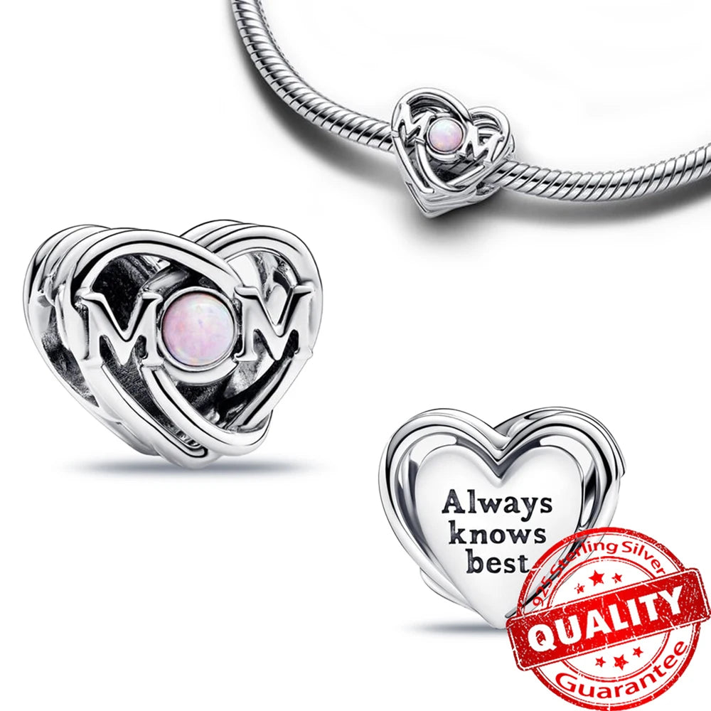 Peris Gems FCC371 New Arrival 925 Sterling Silver Love You Mom Entwined Infinite Hearts Charm Fit Original Bracelet for Women Necklace DIY Jewelry New Arrival 925 Sterling Silver Love You Mom Entwined Infinite Hearts Charm Fit Original Bracelet for Women Necklace DIY Jewelry SHEIN Amazon Temu