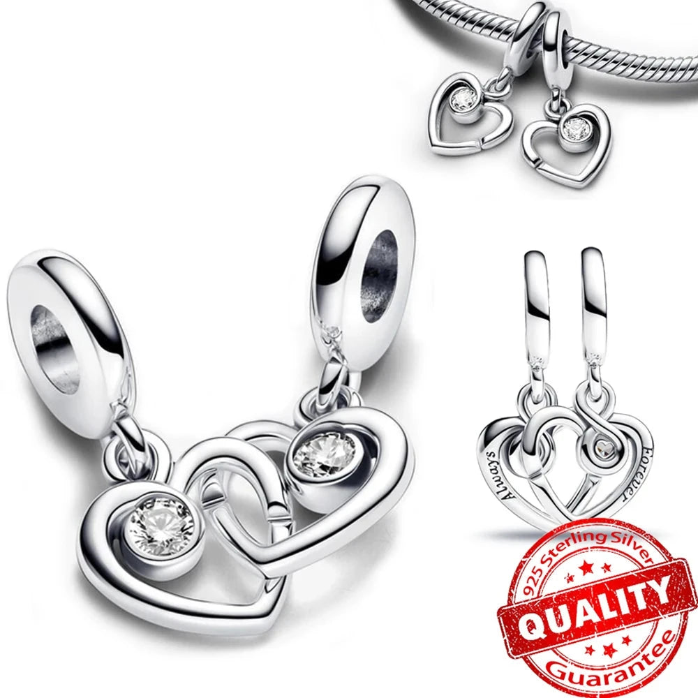 Peris Gems FCC374 New Arrival 925 Sterling Silver Love You Mom Entwined Infinite Hearts Charm Fit Original Bracelet for Women Necklace DIY Jewelry New Arrival 925 Sterling Silver Love You Mom Entwined Infinite Hearts Charm Fit Original Bracelet for Women Necklace DIY Jewelry SHEIN Amazon Temu