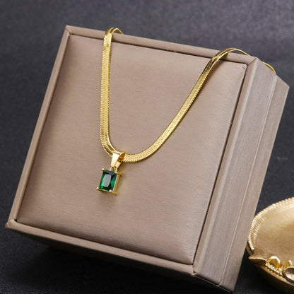 Peris Gems  Flat Snake Emerald Necklace for Women | Gold Necklace for Women SHEIN Amazon Temu