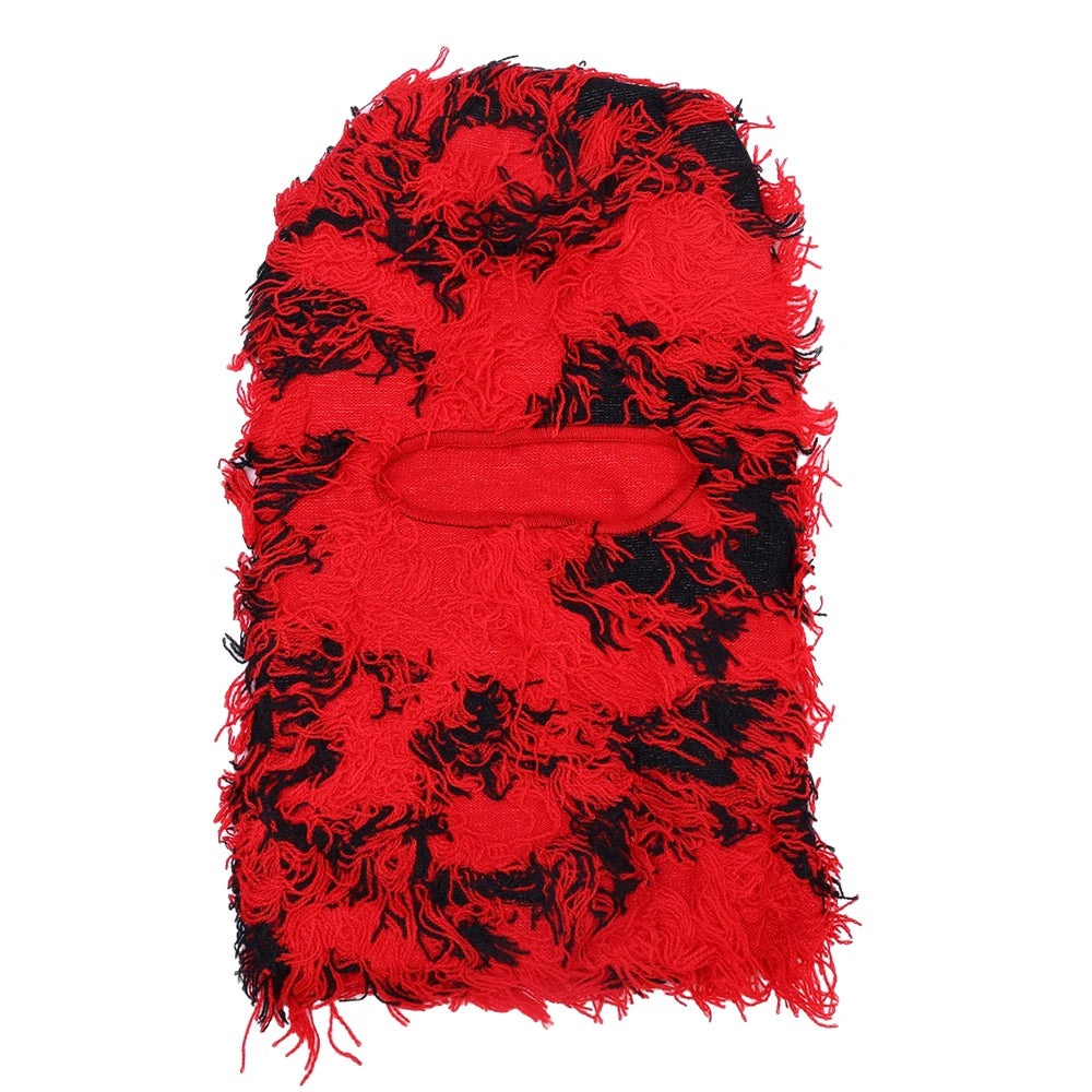 Peris Gems  Full Face-red Distressed Knit Full Face Ski Balaclava Shiesty Yeat Mask SHEIN Amazon Temu