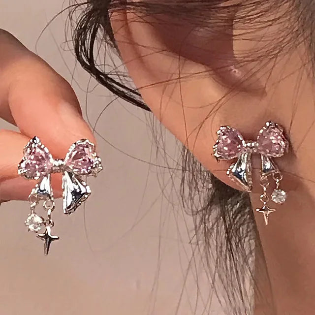 Peris Gems G Irregular Heart Tassel Star Earrings Women Design Senior Sense of Fashion Personality Earring 2023 Y2K Trendy Party Jewelry Gift SHEIN Amazon Temu