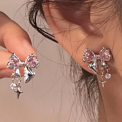 Peris Gems G Irregular Heart Tassel Star Earrings Women Design Senior Sense of Fashion Personality Earring 2023 Y2K Trendy Party Jewelry Gift SHEIN Amazon Temu