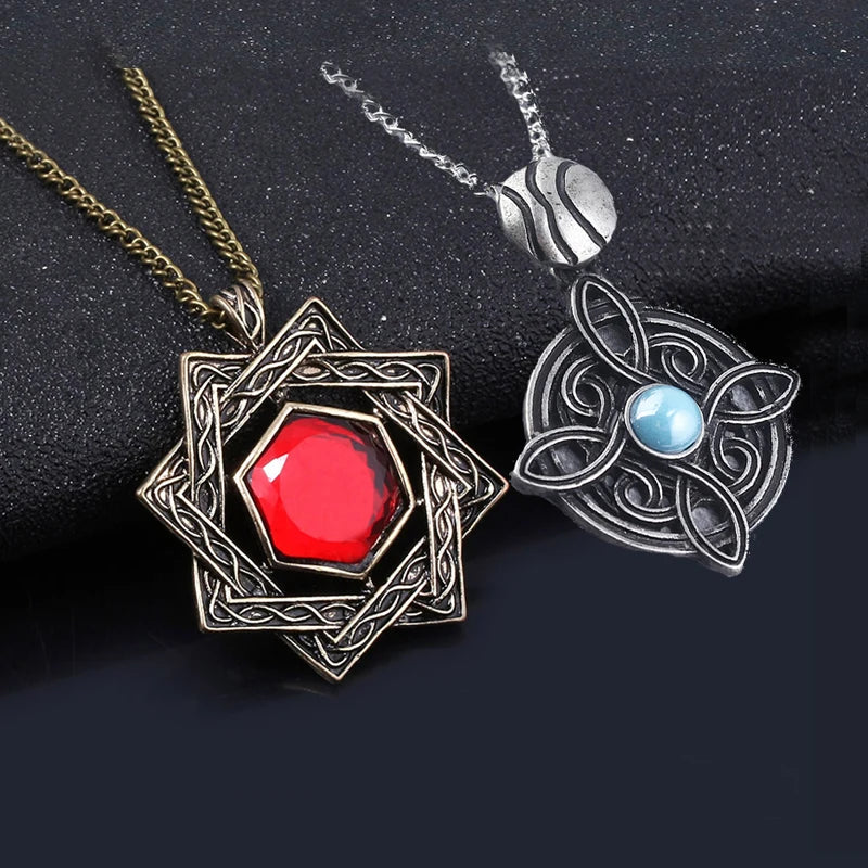 Peris Gems Game The Elder Scrolls 5 Skyrim Necklaces Amulet of Mara Dark Brotherhood Metal Necklace Cosplay Jewelry Gift SHEIN Amazon Temu