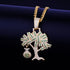 Peris Gems  Gold / Cuban chain / 30inch Iced Out Diamond Money Tree Pendant Necklaces Unisex SHEIN Amazon Temu