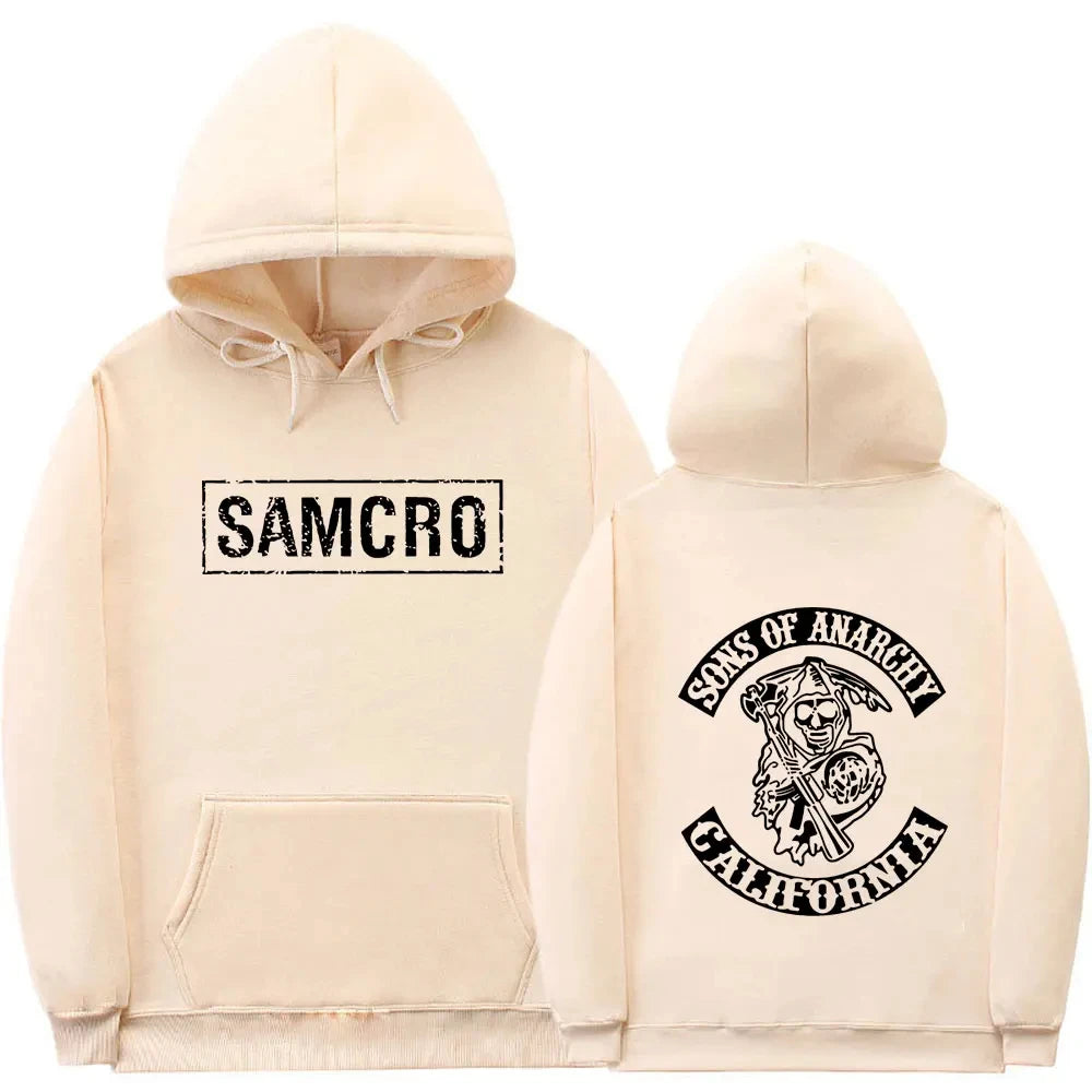 Peris Gems Gold / XXXL Sons of Anarchy SAMCRO Double Sided Print Hoodie Sweatshirt Men Womnen Fashion Brand Design Pullover Men&