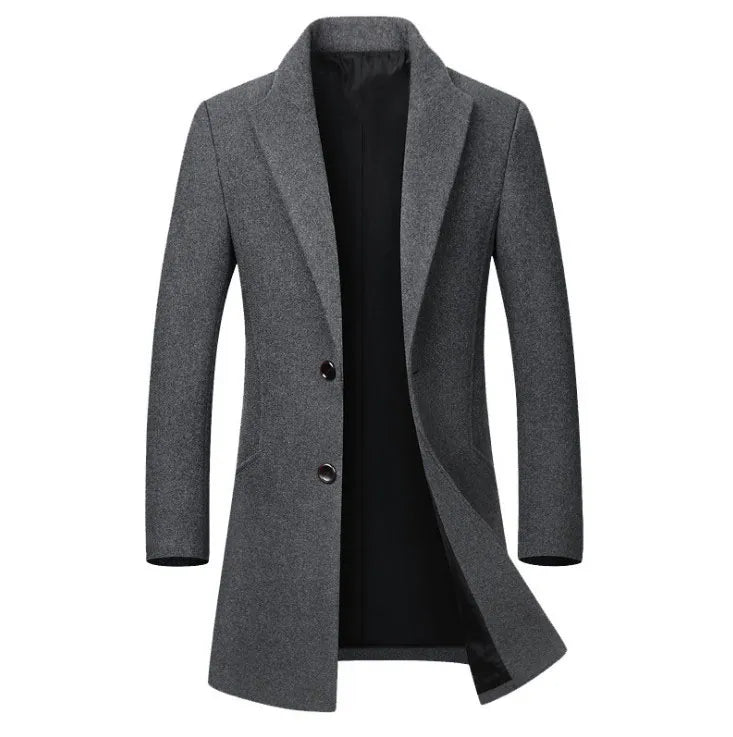 Peris Gems  Gray / M Slim Cotton Collar Wool Coats for Men SHEIN Amazon Temu