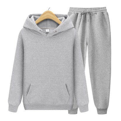 Peris Gems  Gray / S Casual Autumn Hoodie and Sweatpants Tracksuit Set Unisex SHEIN Amazon Temu