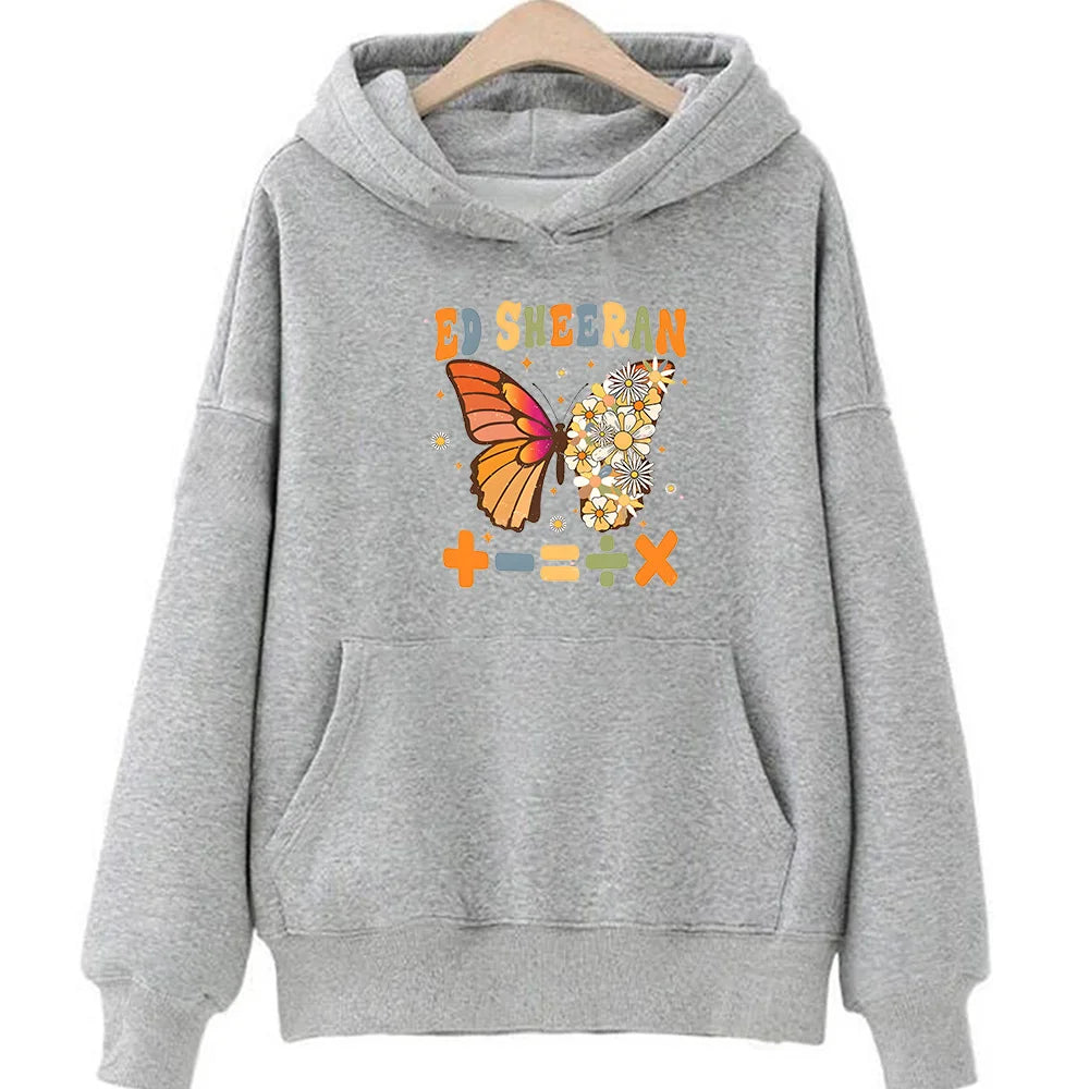 Peris Gems gray / XS Ed Sheeran 2023 Tour Sweatshirts Women Aesthetic Hoodies Winter Fleece Sudadera with Pocket Clothing Oversized O-neck Pullover SHEIN Amazon Temu