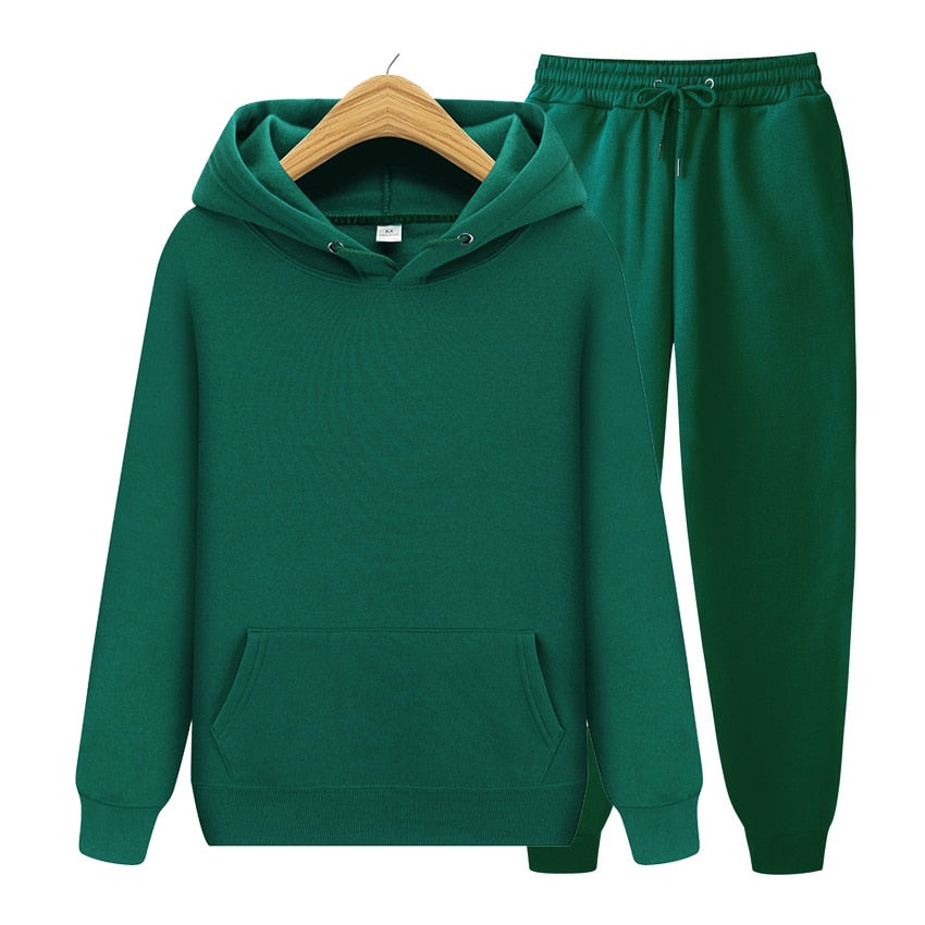 Peris Gems  Green / S Casual Autumn Hoodie and Sweatpants Tracksuit Set Unisex SHEIN Amazon Temu